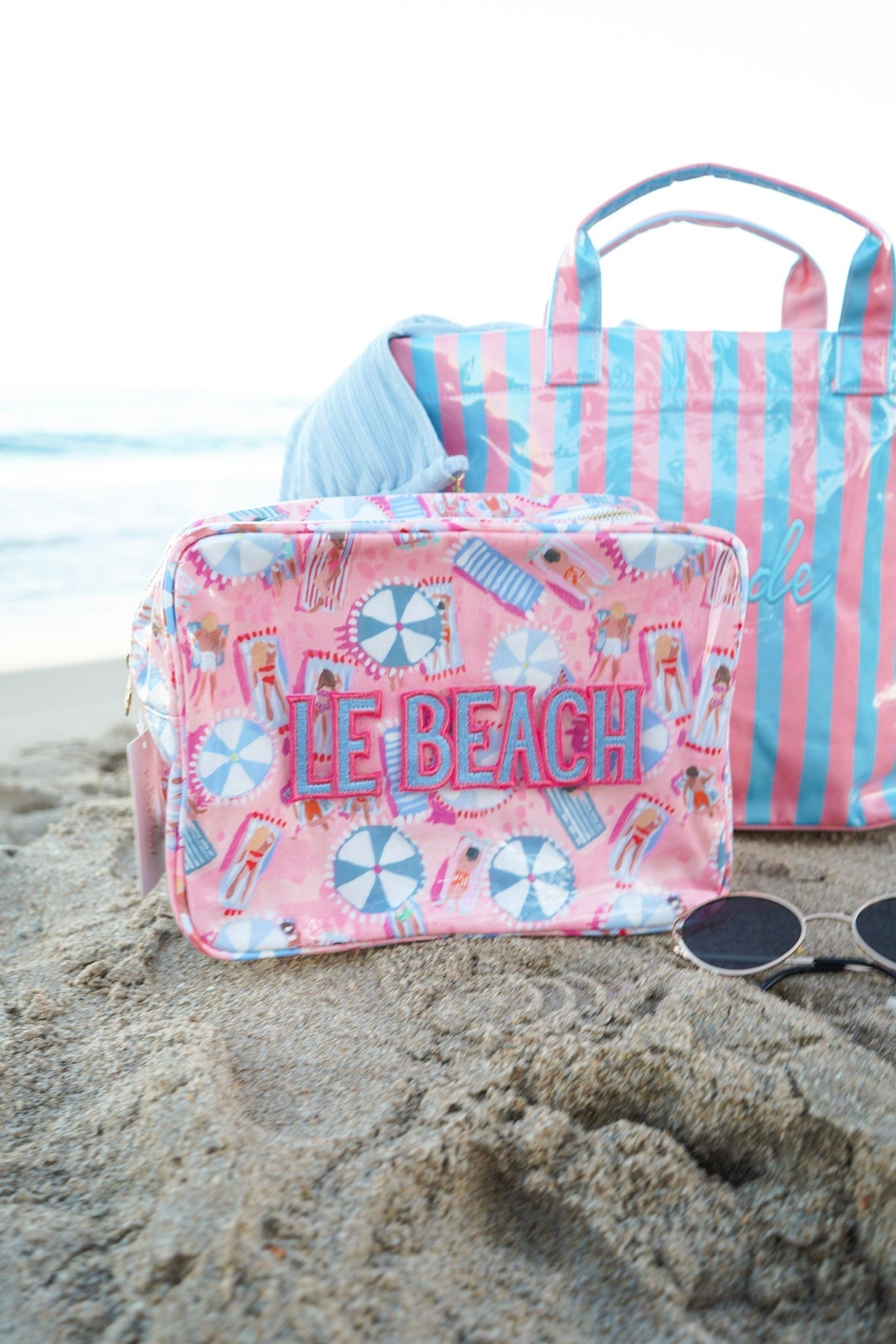 Le Beach - Pink Beach Clear Coat XL Bag