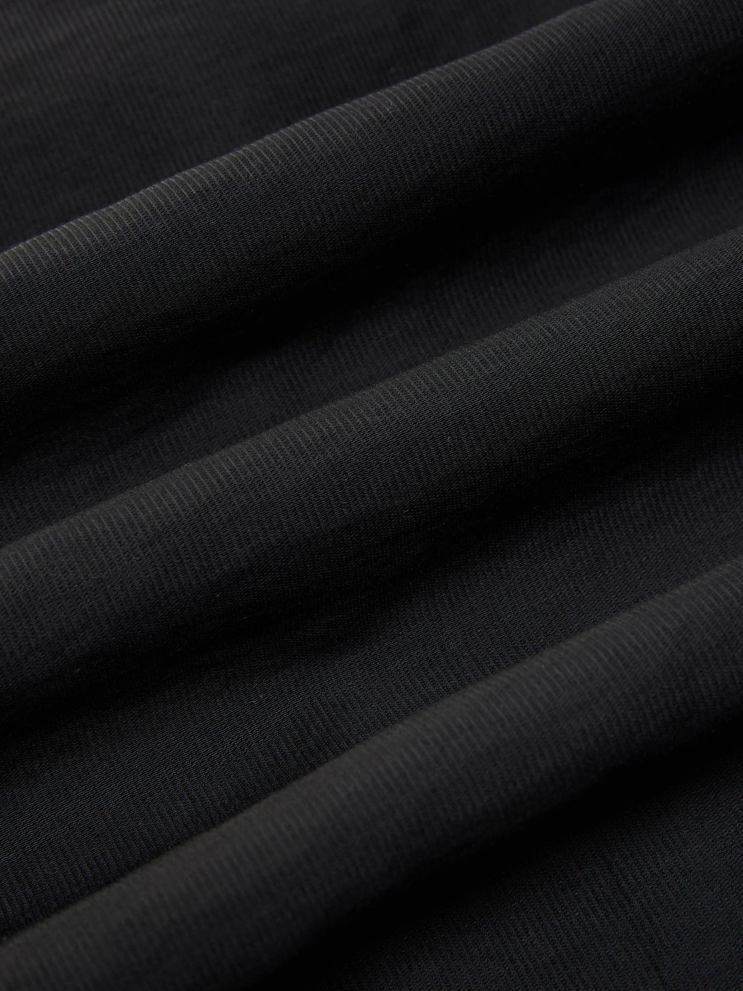 Lyocell Blend Black Ruffle-Detailing Women Tank Top