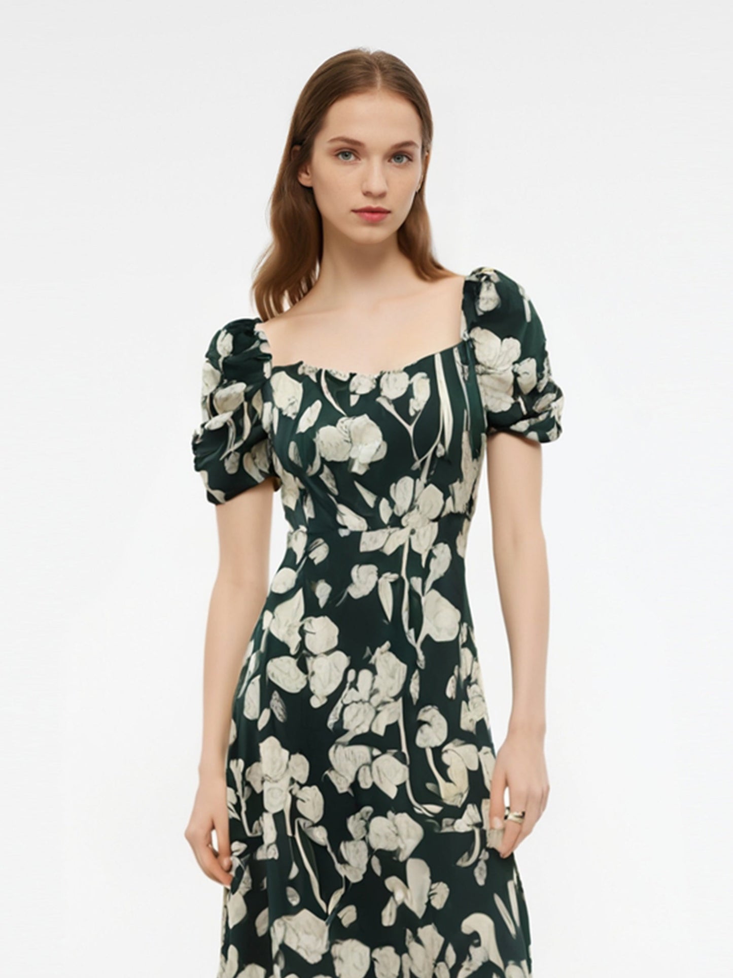 19MM Mulberry Silk Women Floral Print Maxi Dress