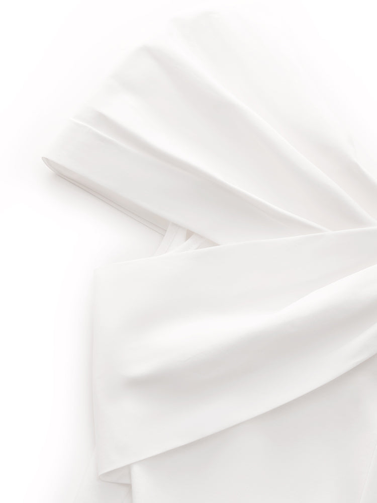 100% Cotton Stretch Off Shoulder Women Bow Top