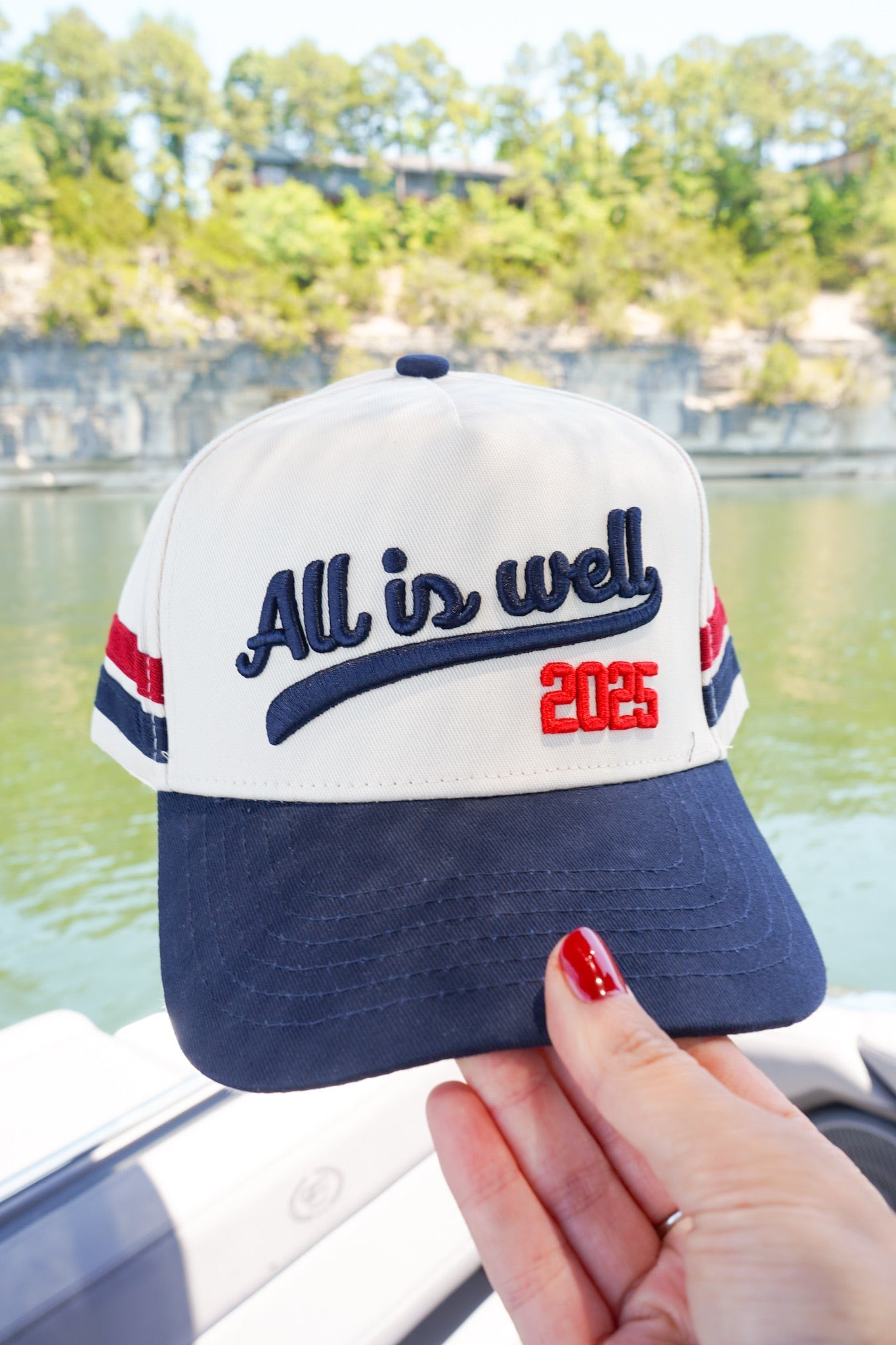 All is Well - Navy Vintage Trucker Hat