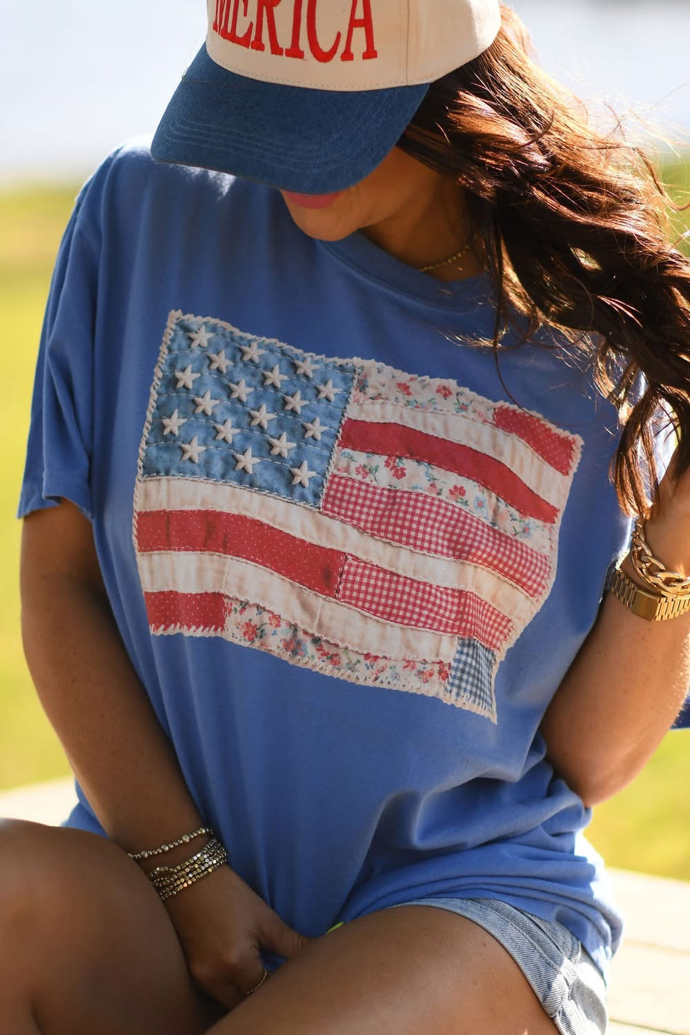 Quilted Americana Tee
