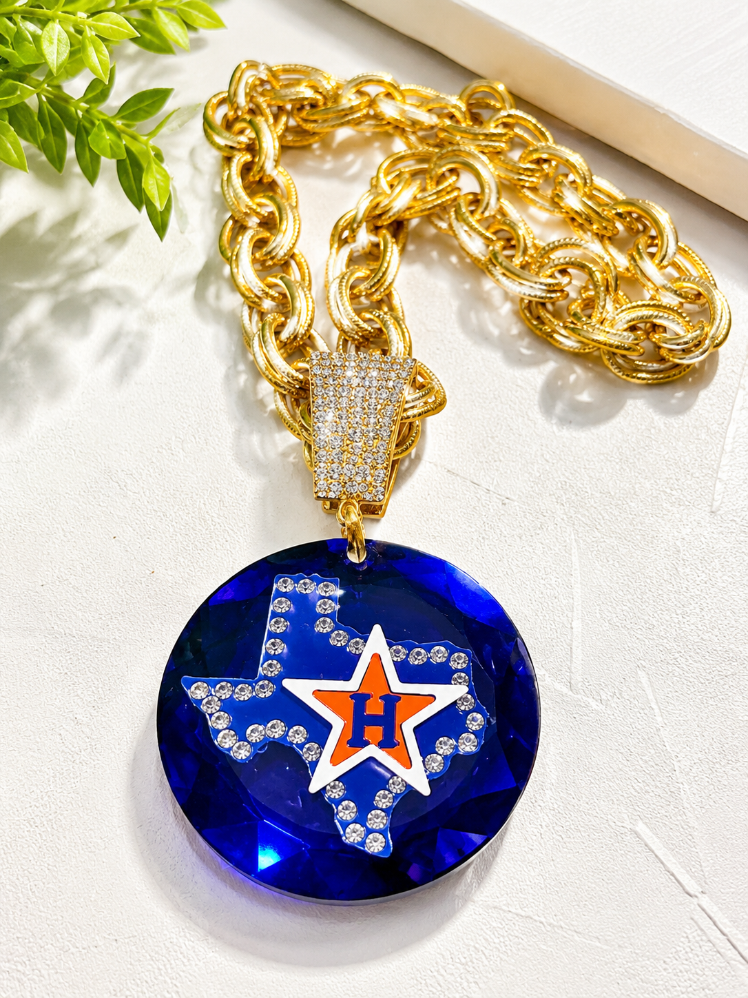 Houston Diamond State Charm Necklace by Sandra Ling Designs