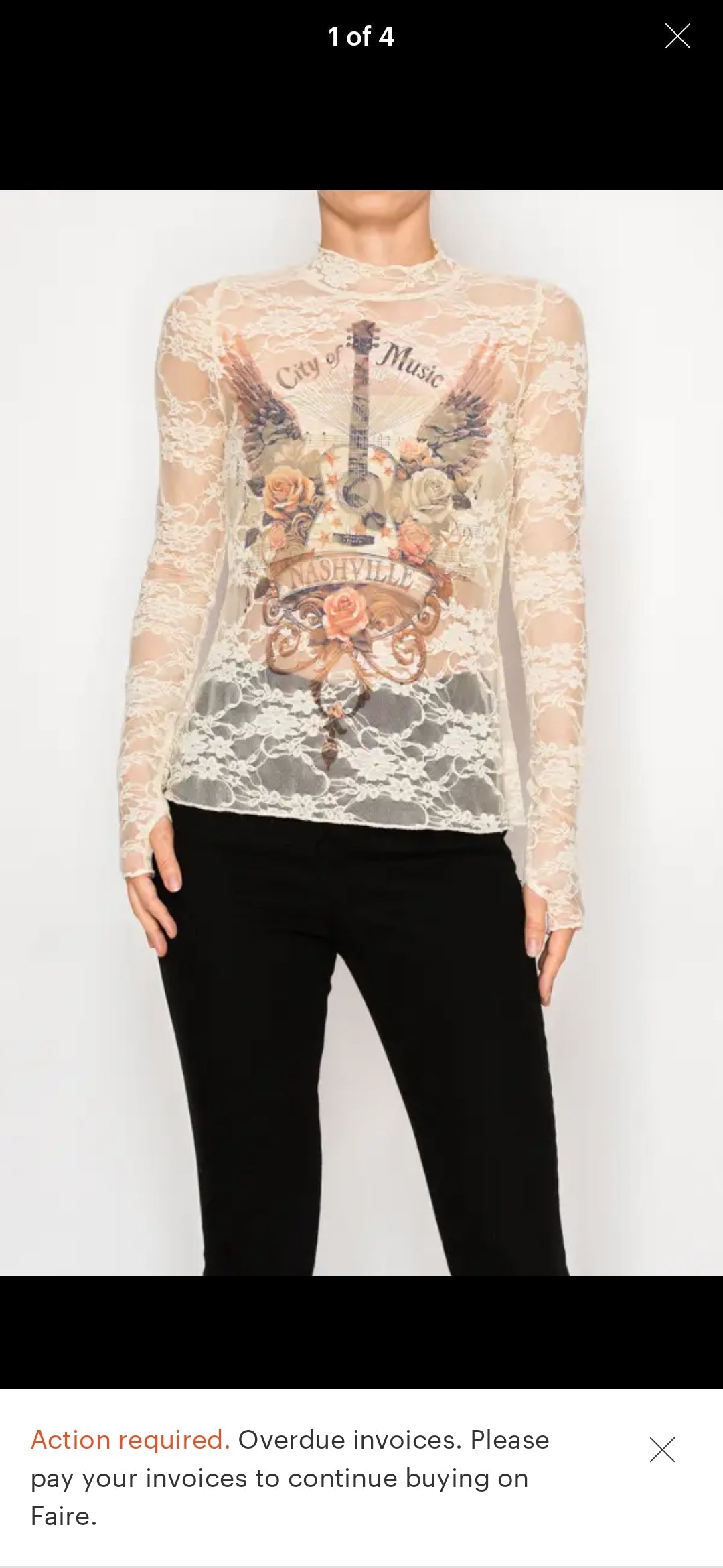 Origami - City of Music Nashville Lace Top