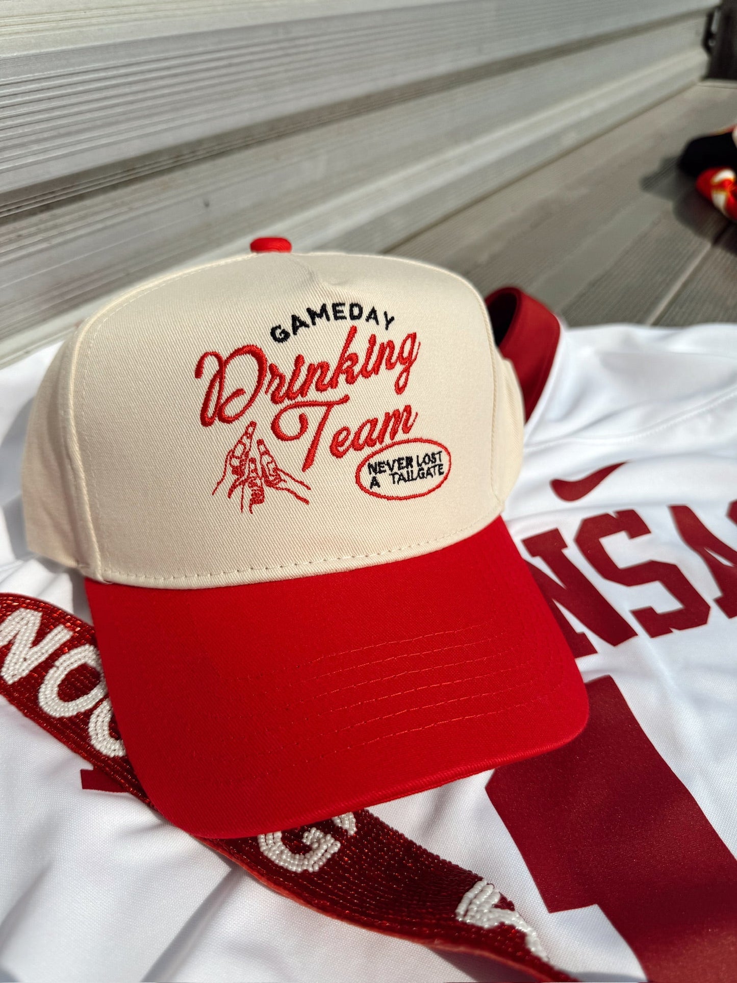 Gameday Drinking Team - Red Vintage Trucker Hat