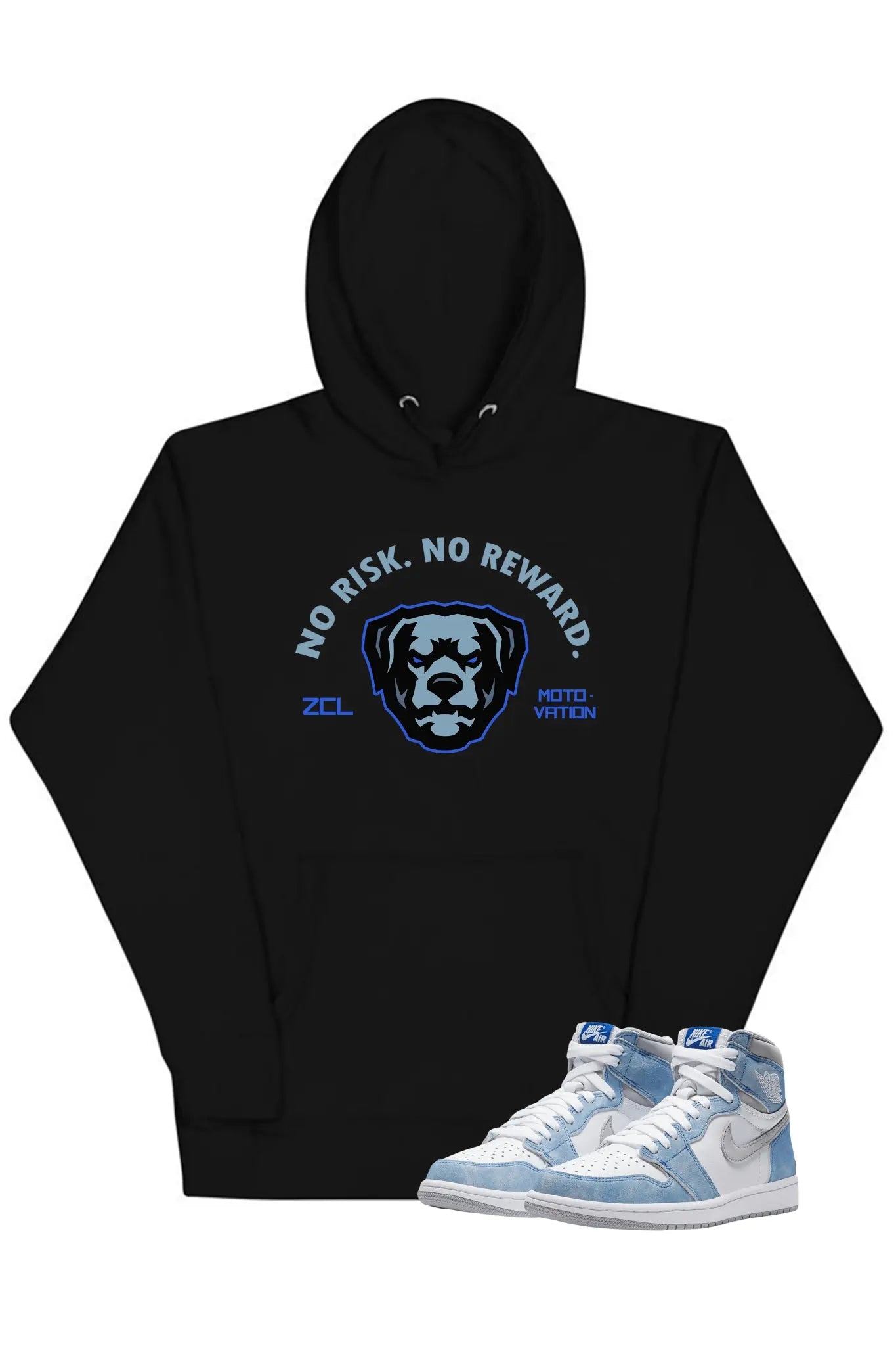 Air Jordan 1 High OG "No Risk No Reward" Hoodie (Hyper Royal)