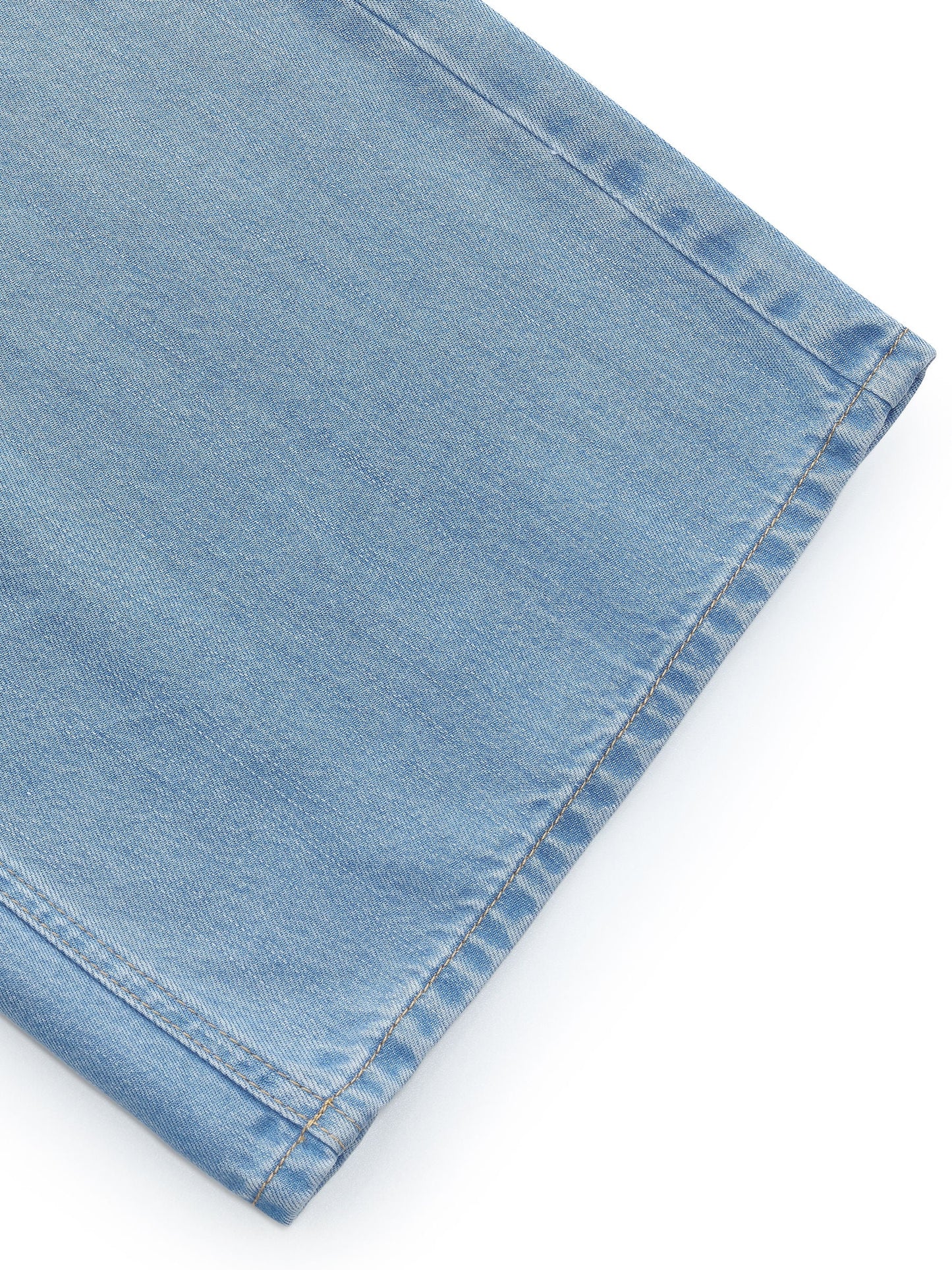 100% Lyocell Denim Women Straight Leg Jeans With Belt