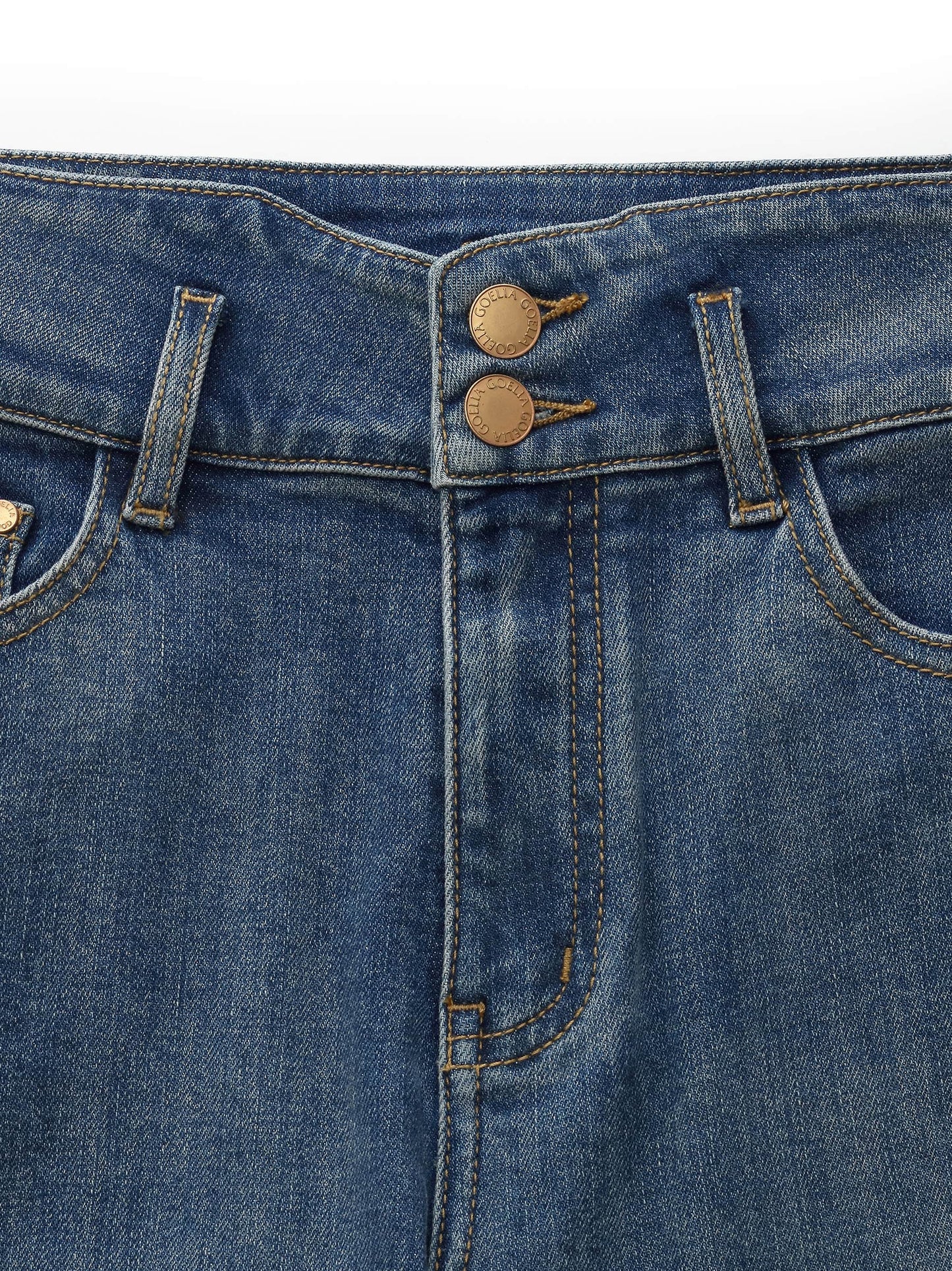 Denim Women High-Waisted Straight Leg Jeans