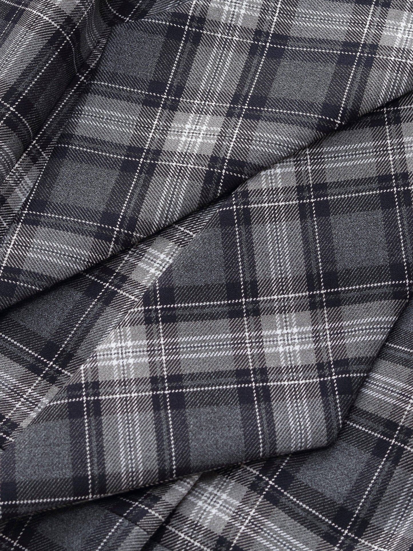 Plaid Ribbon Tie Women Flare Hem Top