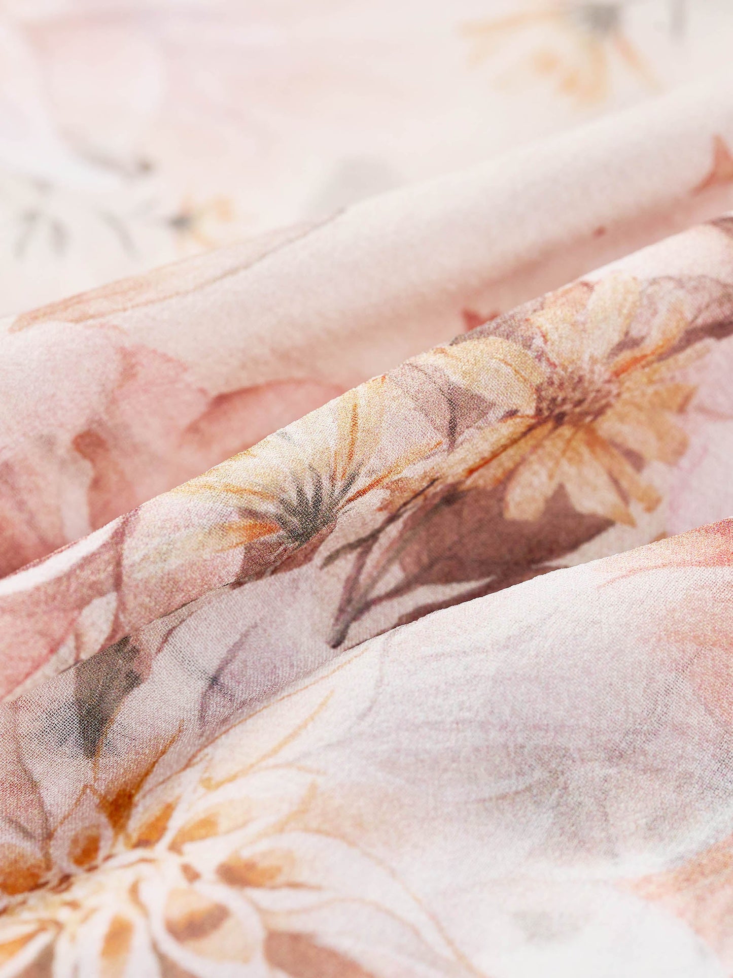 10MM Mulberry Silk Floral Print Women Tiered Skirt