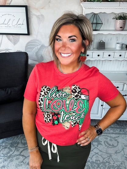 Live Love Teach Graphic Tee