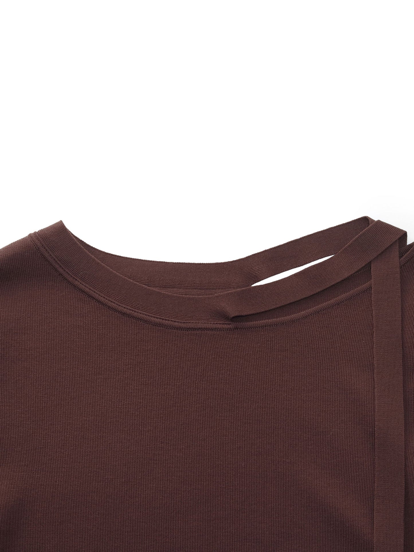 Triacetate Lyocell Blend Women Ribbon Knit Top