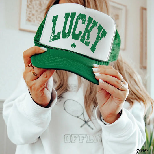 Lucky Shamrocks Trucker Hat