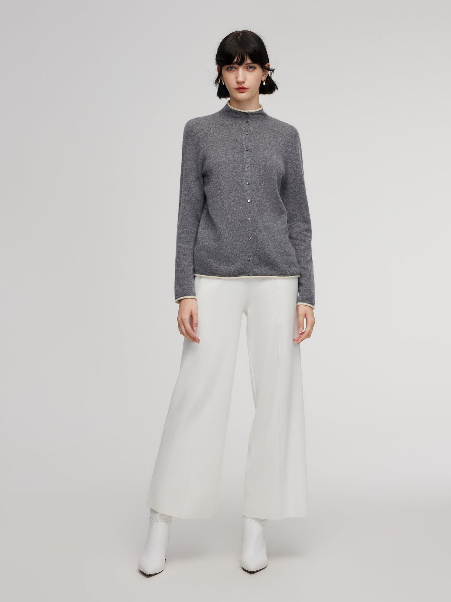 Tencel Wool Blend Straight Wide Leg Women Pants