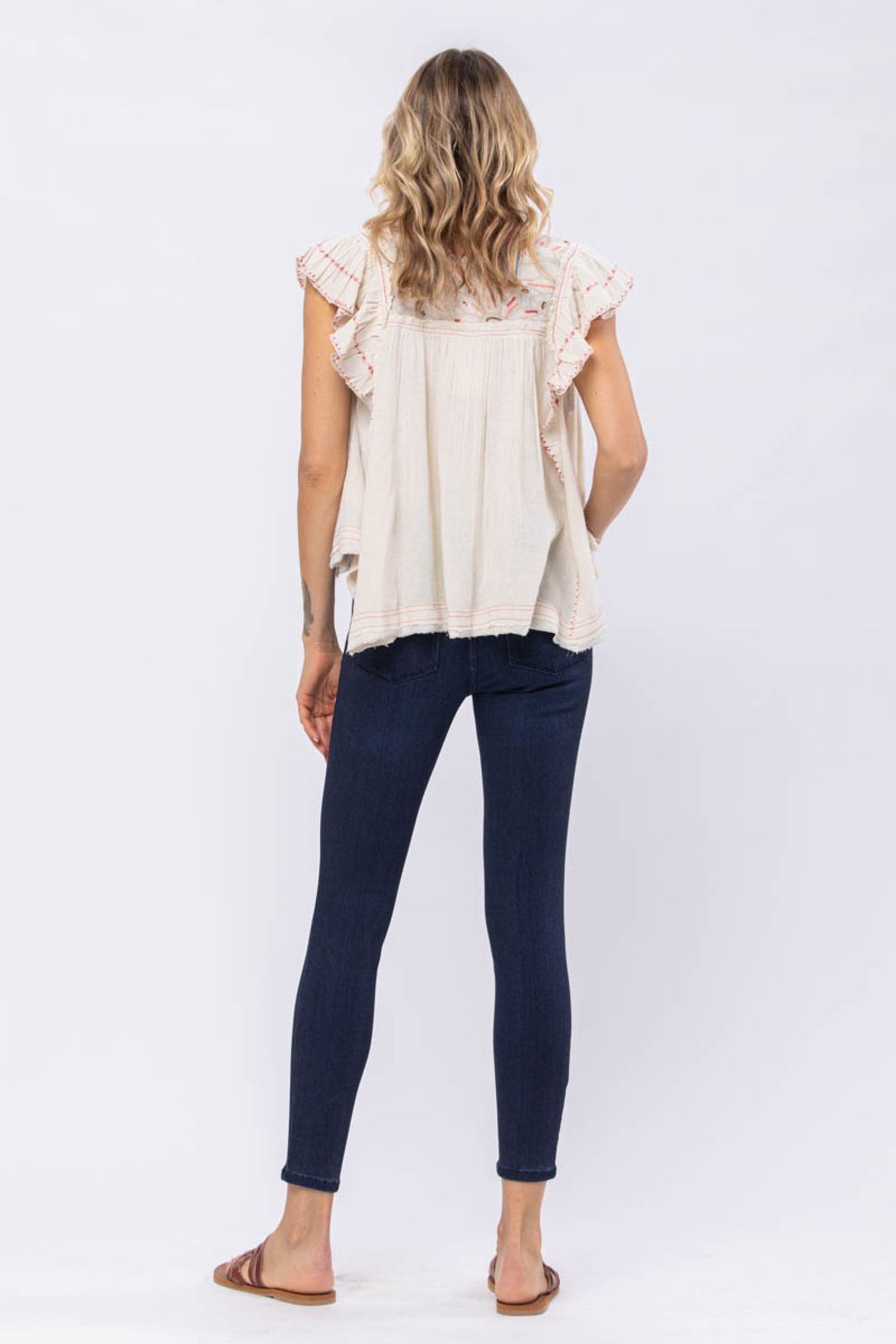 Judy Blue Mid Rise Dark Denim Skinny Jeans