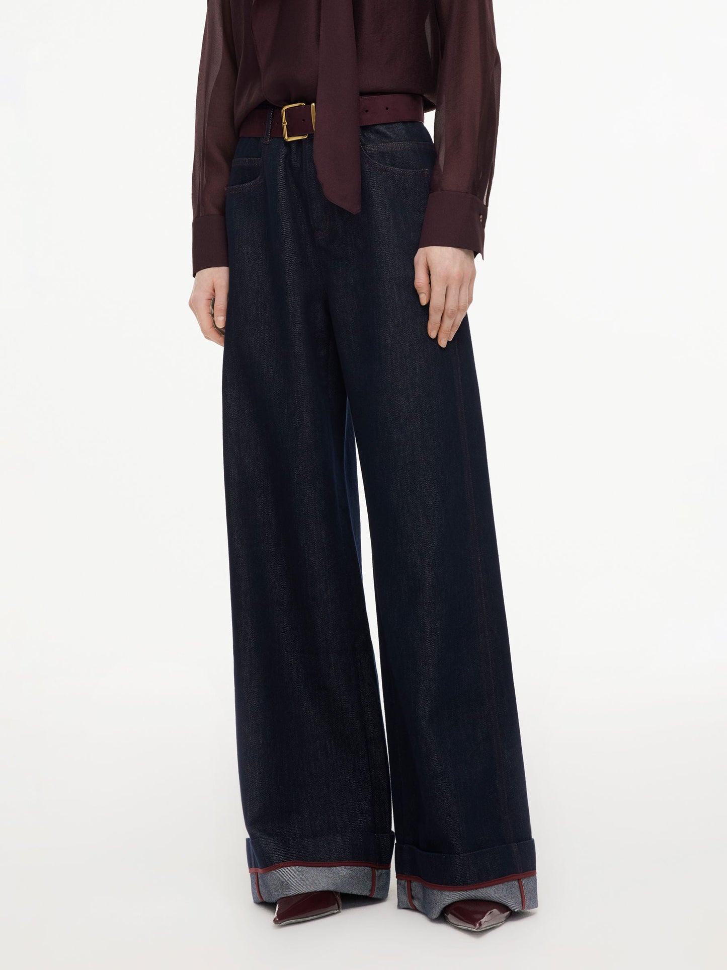 [Preview] Lyocell Cotton Blend Denim Women Jeans With Belt