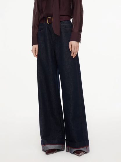 [Preview] Lyocell Cotton Blend Denim Women Jeans With Belt