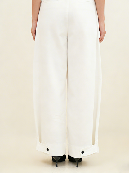 Denim Adjustable Waist Women Relaxed Straight Jeans