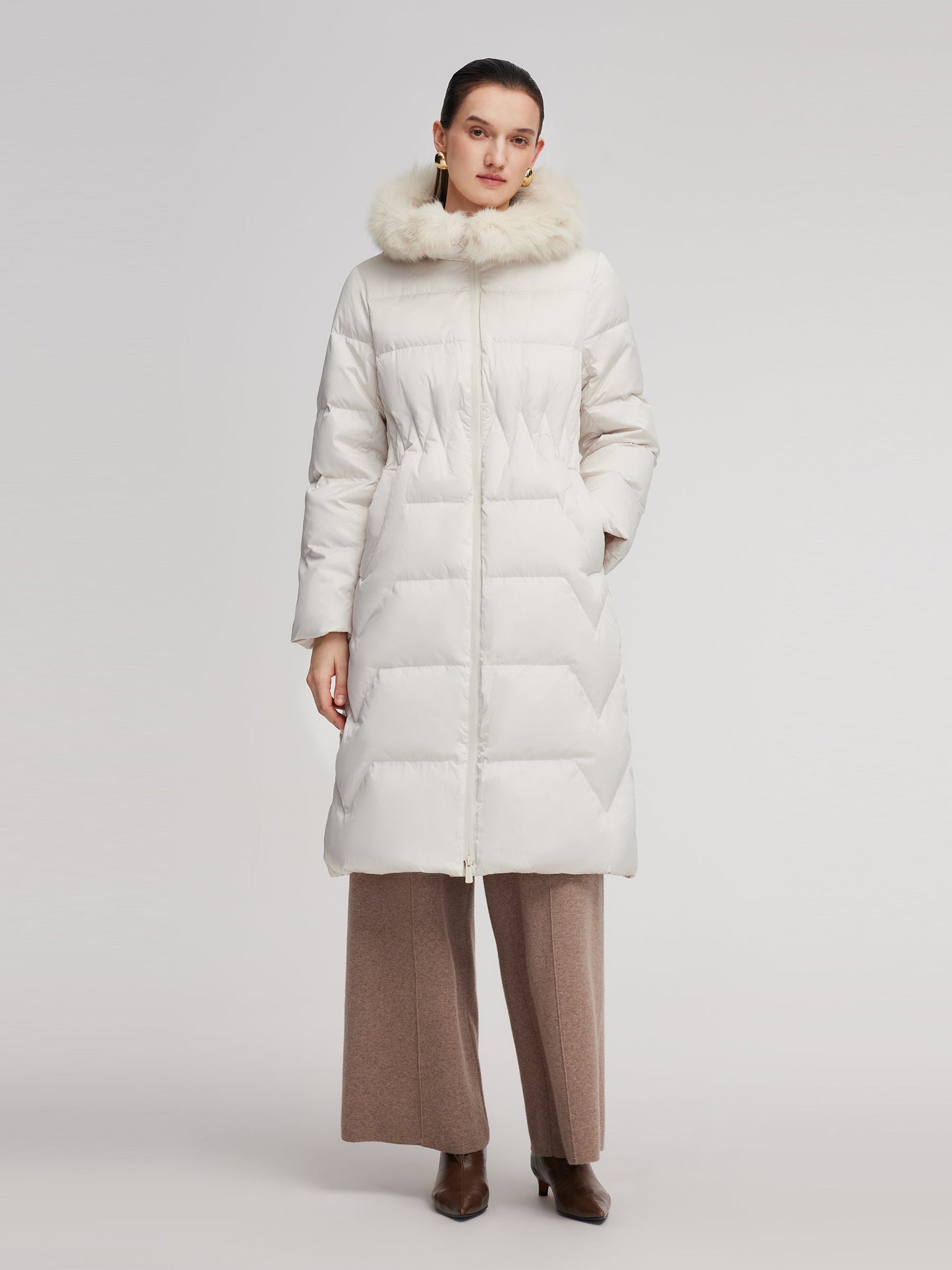 Gathered Waist Goose Down Garment