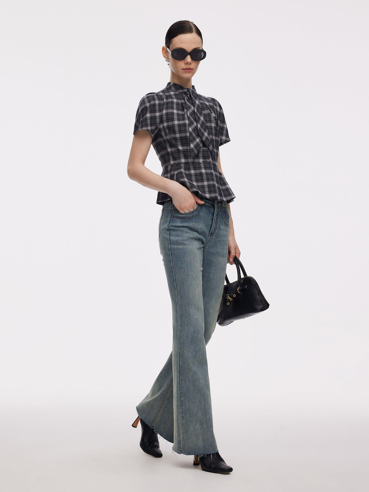 Denim High-Waisted Women Flared Jeans