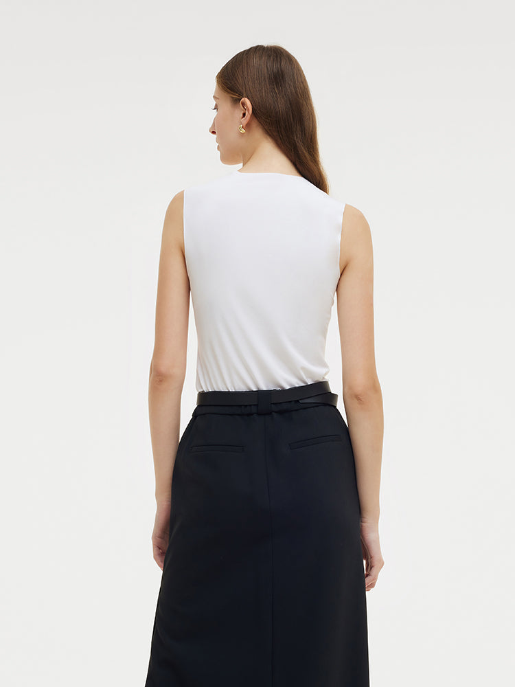 Two-pack (Black & White) Modal V-Neck Women Tank Top