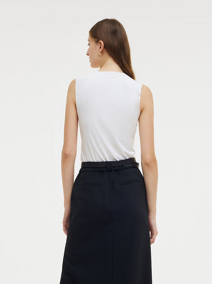 Two-pack (Black & White) Modal V-Neck Women Tank Top