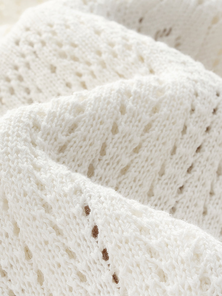 V-Neck Women Long Open-Knit Cardigan