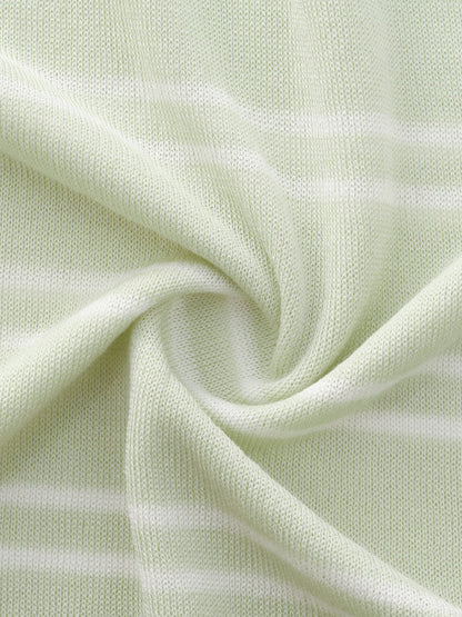 Lyocell Mulberry Silk Blend Stripe Women Knit Top
