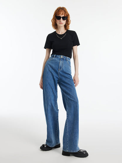 Slim Women T-shirt With Detachable Chain