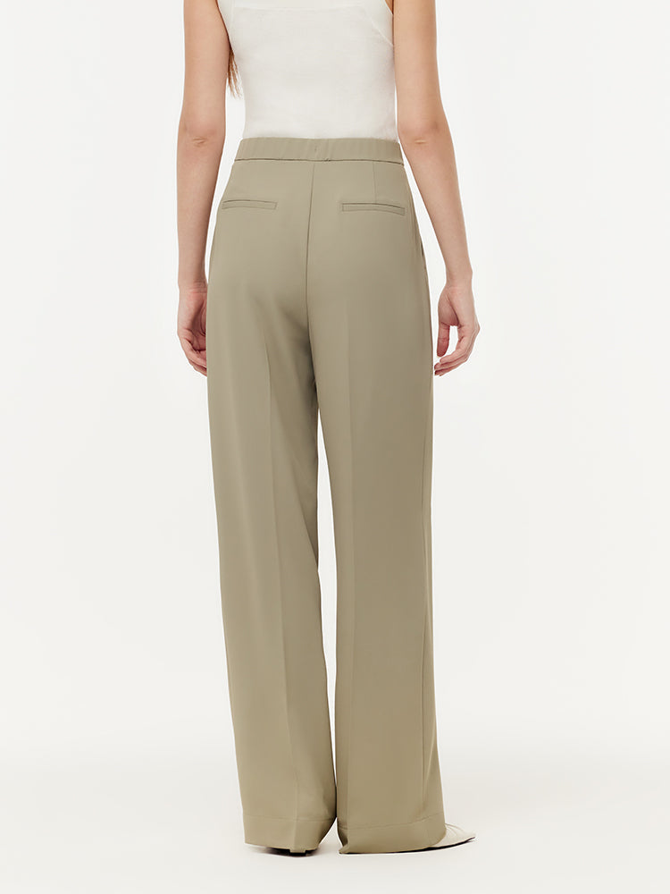 Stretch Adjustable Waist Women Pants