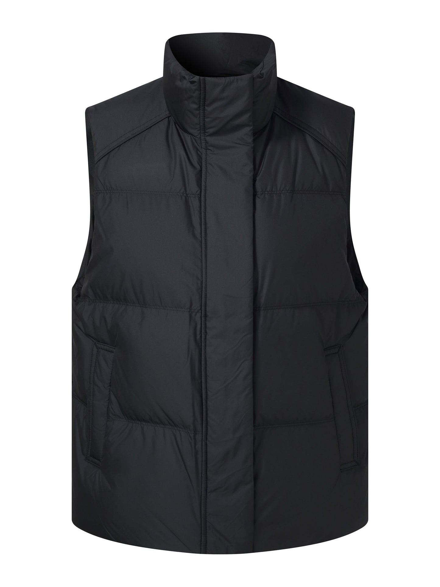 Stand Collar Zip-Up Goose Down Vest