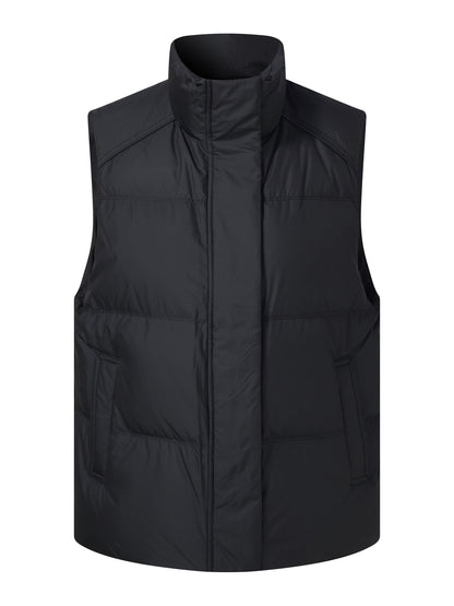 Stand Collar Zip-Up Goose Down Vest
