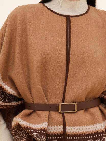 Loose Fringe Women Poncho Sweater