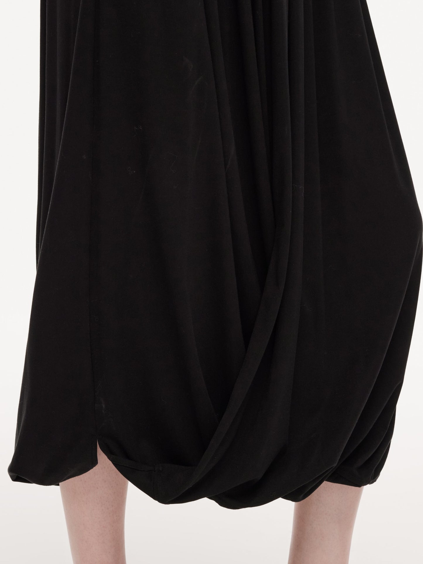 Tencel Blend Off Shoulder Knit Top And Bubble Hem Skirt Two-Piece Set