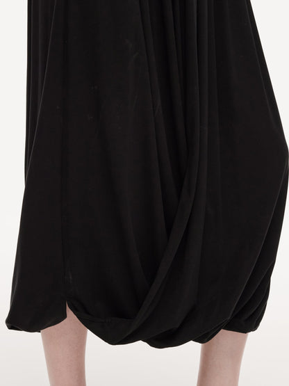 Tencel Blend Off Shoulder Knit Top And Bubble Hem Skirt Two-Piece Set