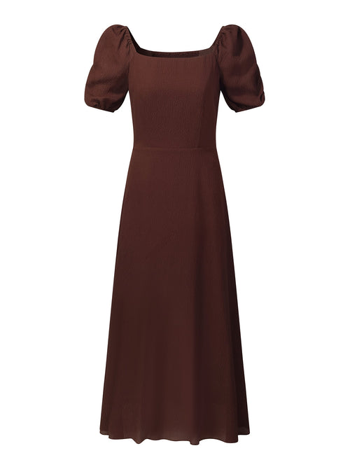 [Preview] 10.5 MM Mulberry Silk Square Neck Women Maxi Dress