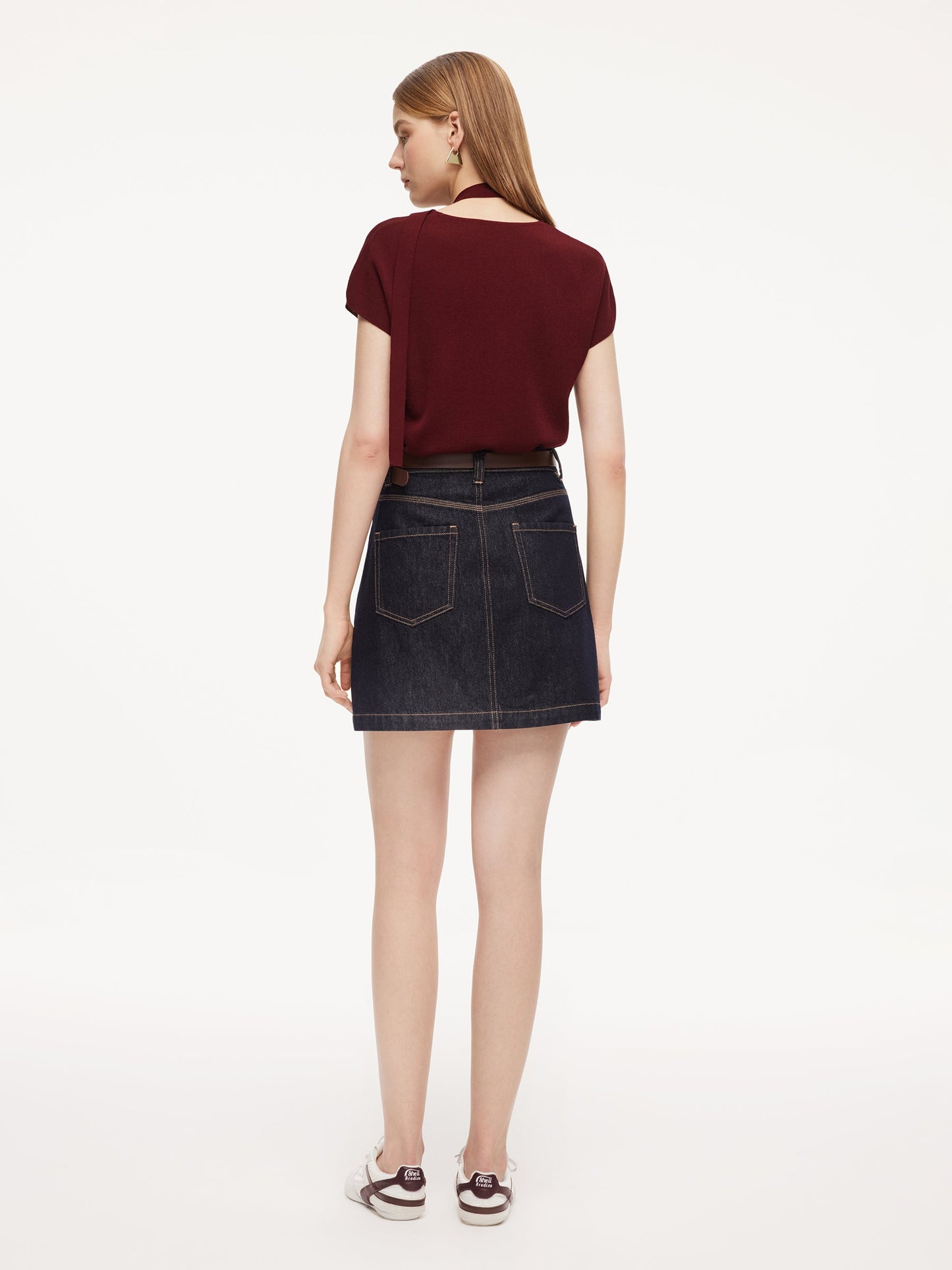 100% Cotton Denim Women A-Line Skirt