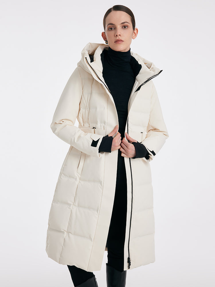 Long Hooded Goose Down Garment