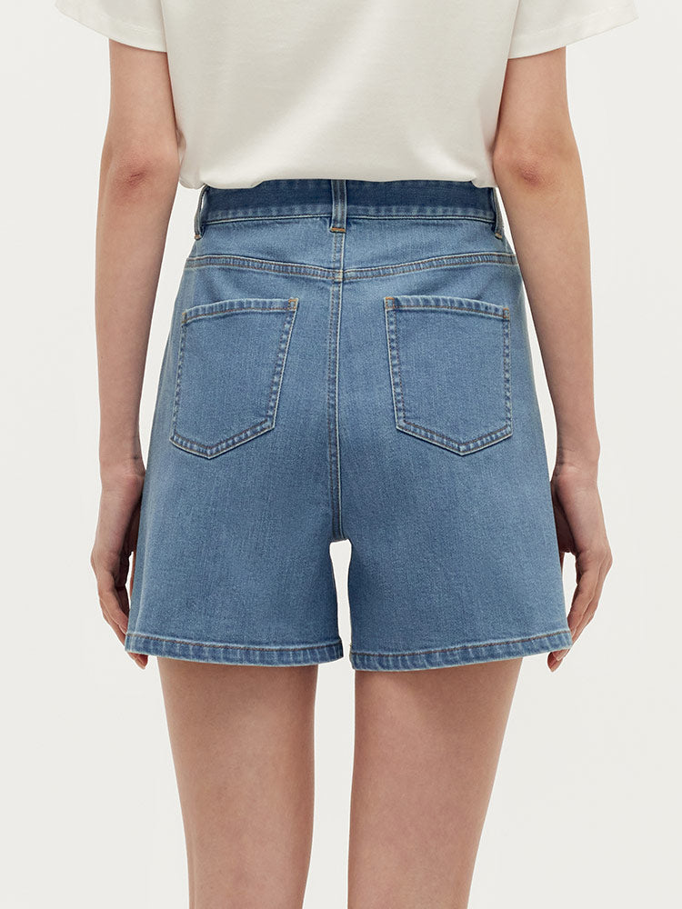Denim A-Line Women Shorts