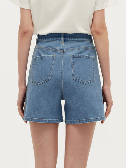 Denim A-Line Women Shorts