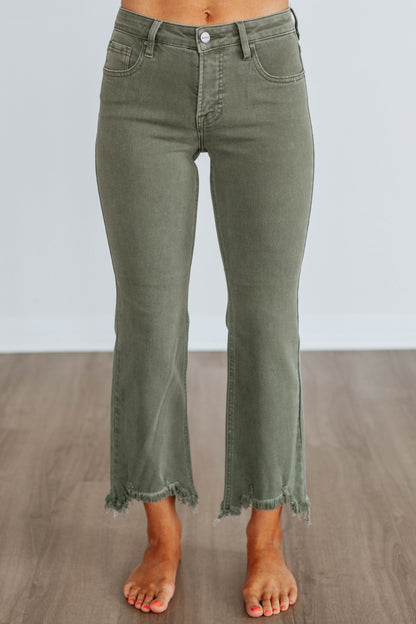 Neona Risen Jeans - Dark Olive
