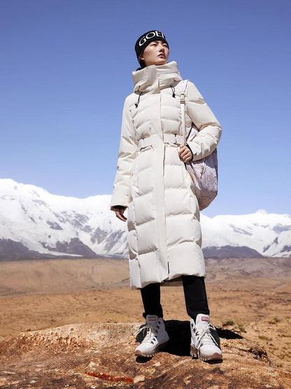 Long Hooded Goose Down Garment