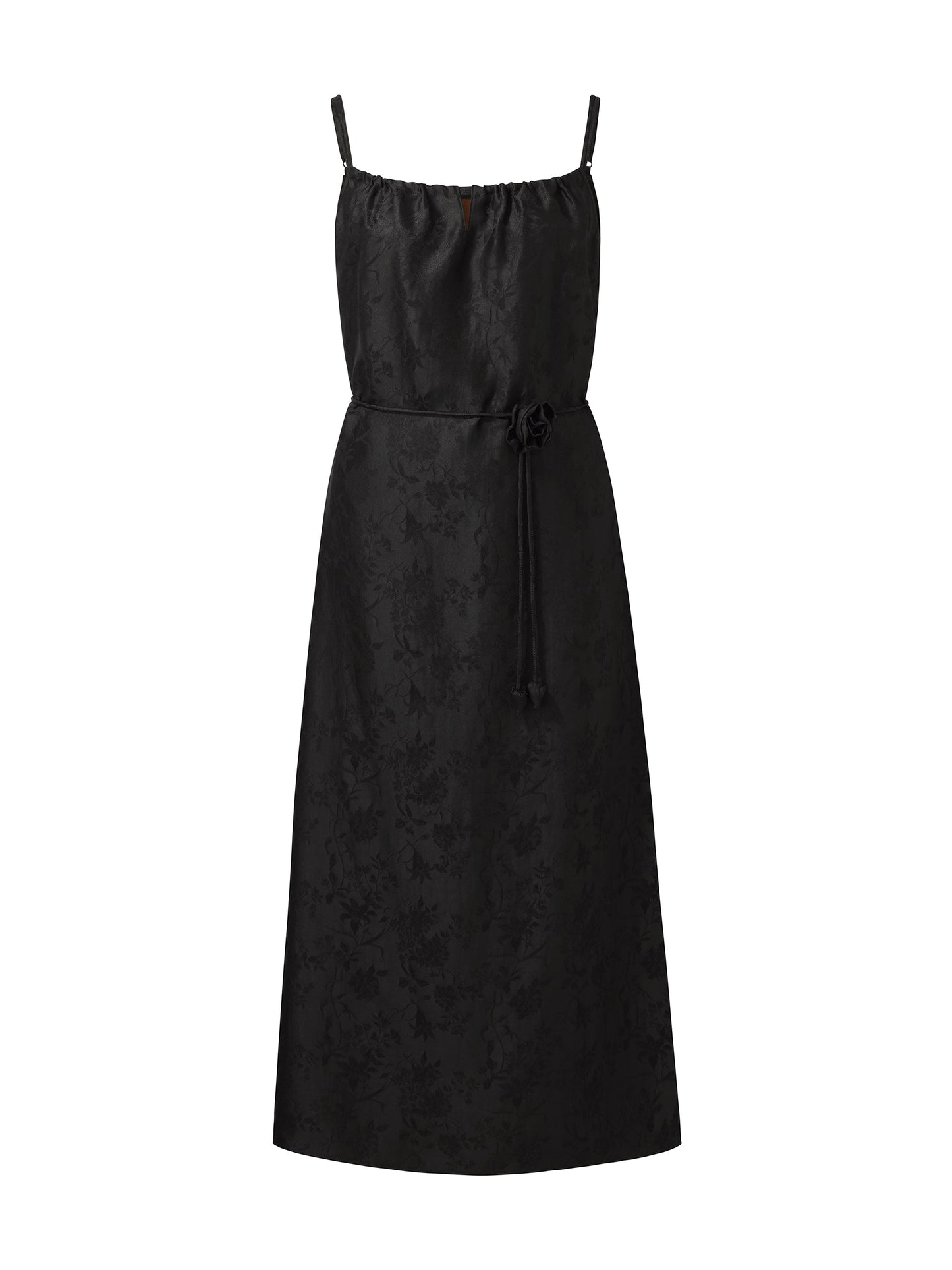 25MM Xiang Yun Silk Jacquard Adjustable Straps Women Maxi Dress