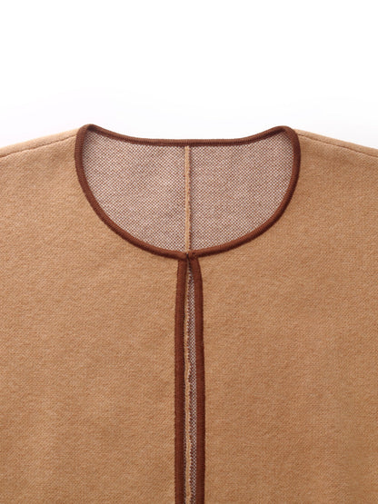 Loose Fringe Women Poncho Sweater