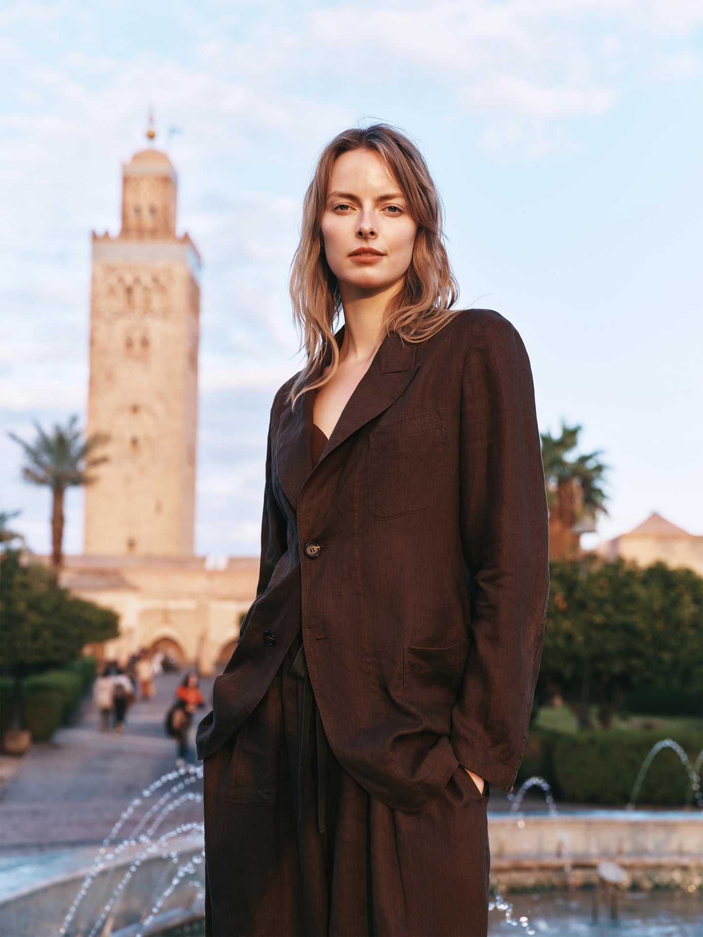 100% Linen Loose Fit X-Line Unisex Blazer