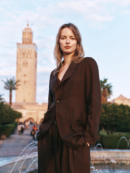 100% Linen Loose Fit X-Line Unisex Blazer