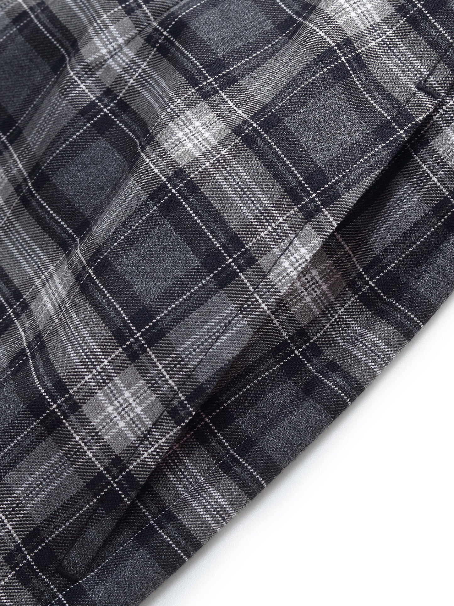 Plaid Loose Wide Leg Women Pants With Leather Belt