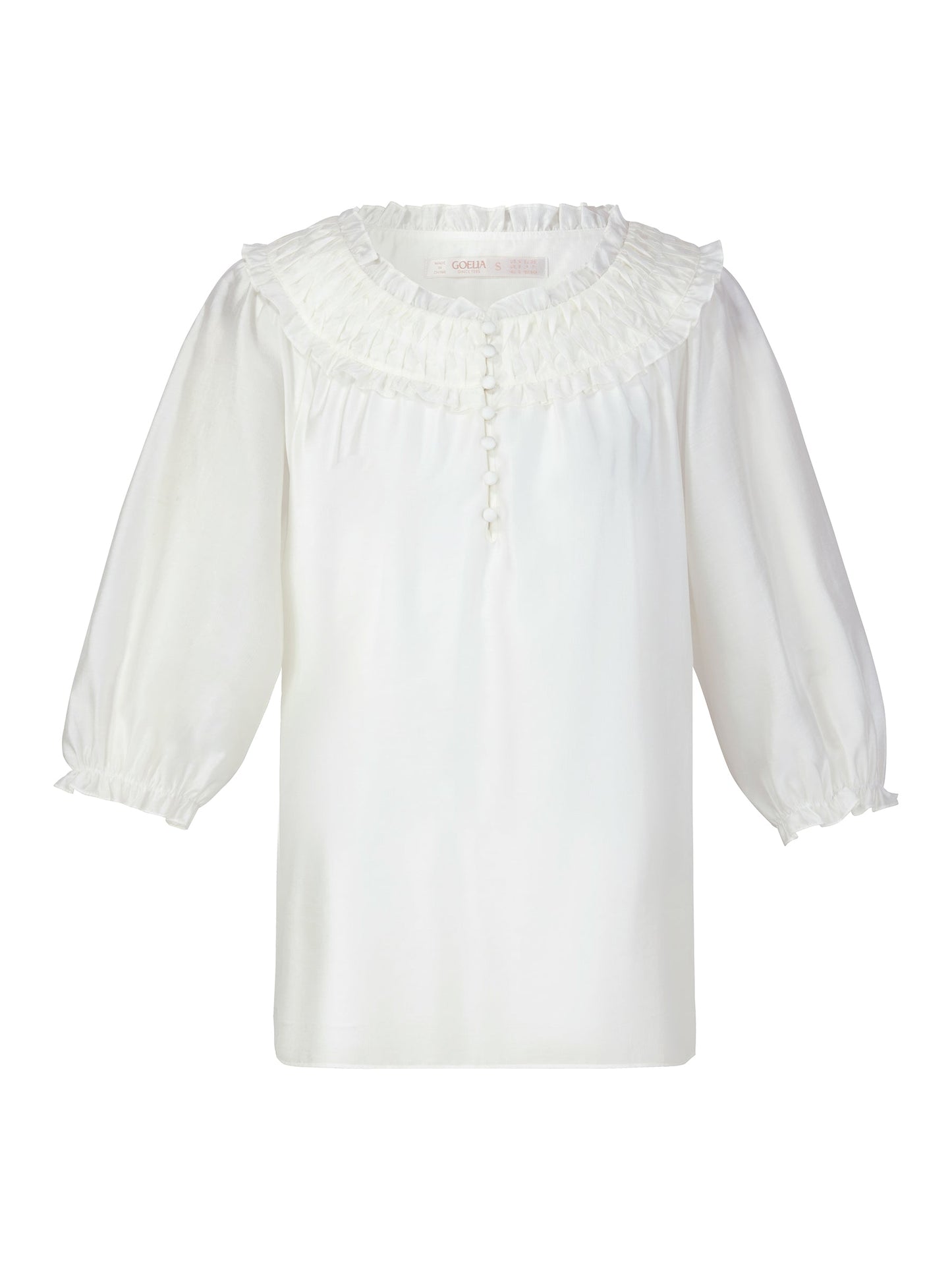 Tencel Blend 3/4 Sleeve Women H-Line Blouse