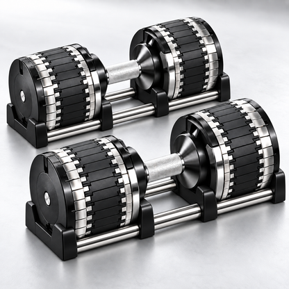 🔥 5–50KG Adjustable Dumbbell Set – Quick-Change Weights with Storage Stand for Home Gym Strength Training