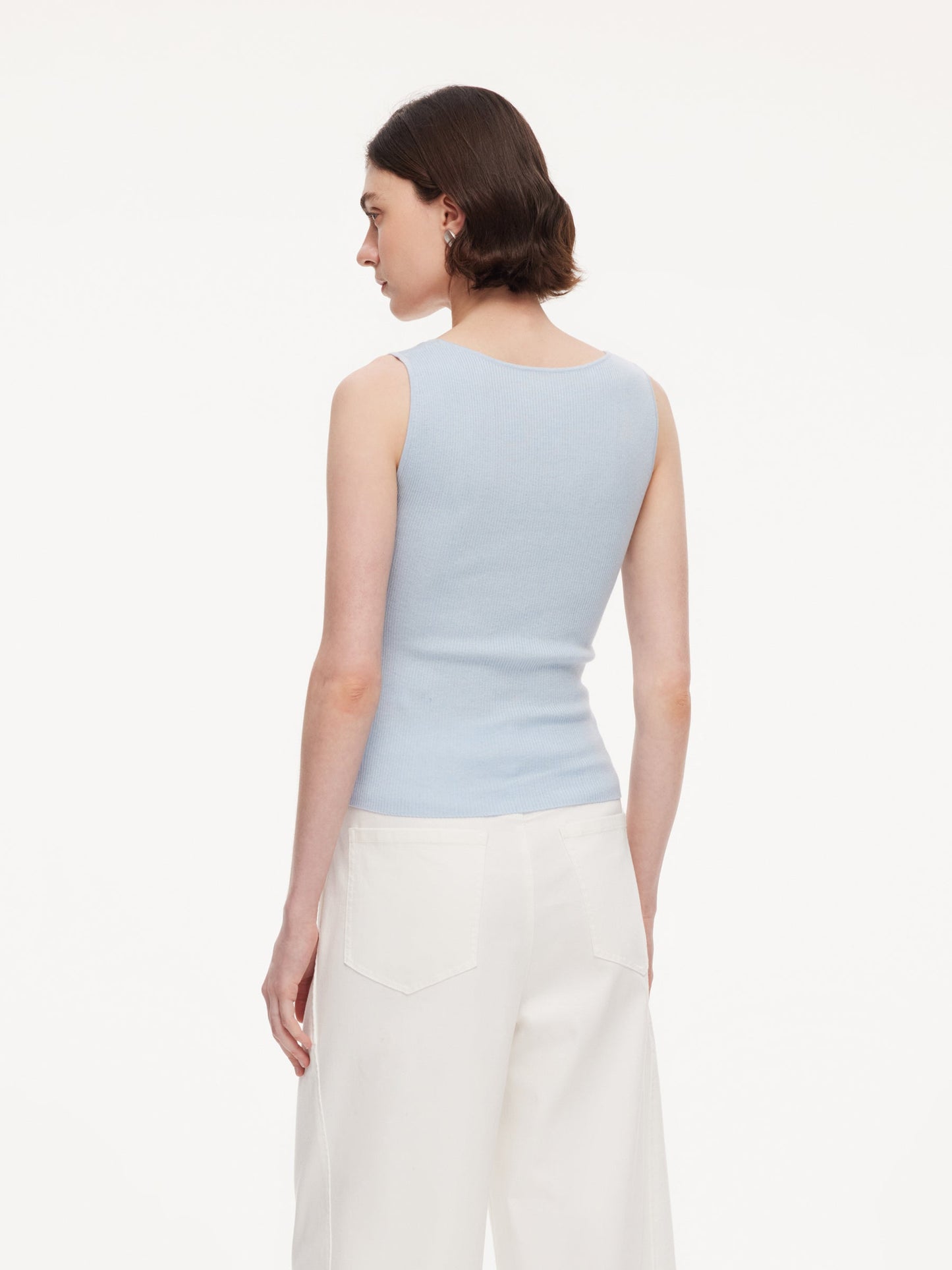 Square Neck Women Knit Tank Top